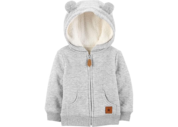Simple Joys by Carter's Baby Hooded Sweater Jacket with Sherpa Lining - Image 3