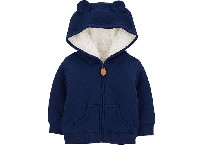 Simple Joys by Carter's Baby Hooded Sweater Jacket with Sherpa Lining - Image 2